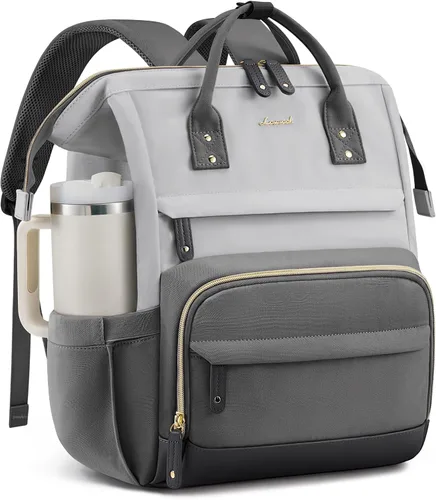 Vista 40 de LOVEVOOK Mochila para laptop para mujer, mochila de trabajo de 15.6 pulgadas con gran capacidad, bolsa de enfermera impermeable, mochila