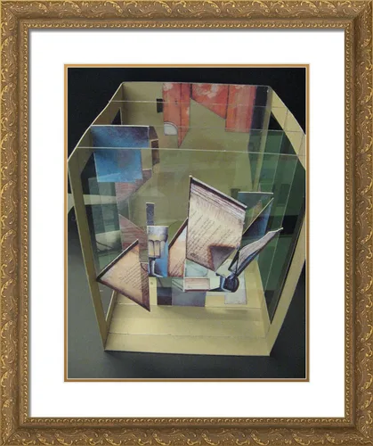Vista 3 de ArtDirect Gris, Juan 20x24 Black Modern Framed Art Print Titled: Cubism