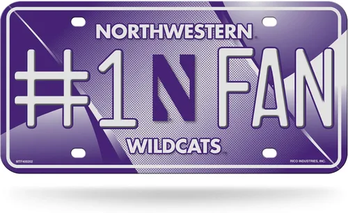Vista 8 de Rico Industries NCAA - Placa de matrícula metálica unisex para adultos #1
