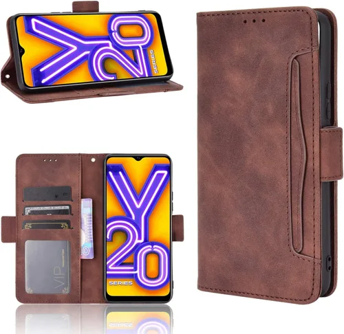 Vista 8 de Funda para Vivo Y20 2020, funda para Vivo Y20 2020 V2029 / Y20i V2027 Funda de piel sintética con tapa para Vivo Y20 2020, color negro
