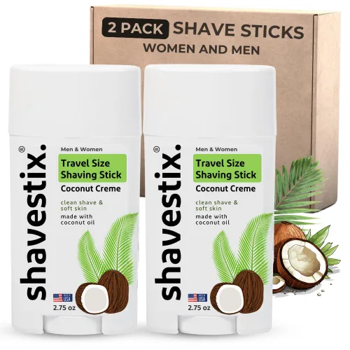 Vista 13 de Barra de crema de afeitar de tamaño de viaje de 2.75 onzas Barber Shop – Barra de crema de depilación para hombres Shavestix Shave Stick Sub