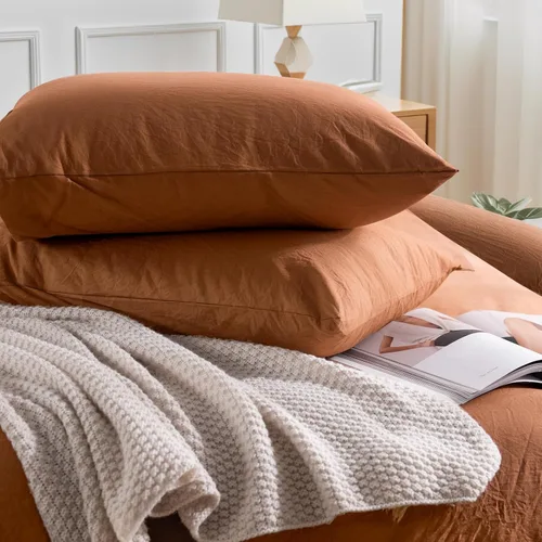 Vista 79 de NEXHOME PRO Funda de edredón Twin XL 100% algodón lavado, transpirable, duradera, texturizada, similar al lino, juego de ropa de cama para el hogar