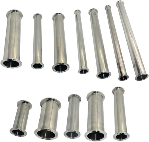 Vista 6 de Tubería redonda inconsútil del acero inoxidable 316, tubo OD 1.5 ", longitud de 4"/102MM, carrete sanitario del trío del trébol de 1.5