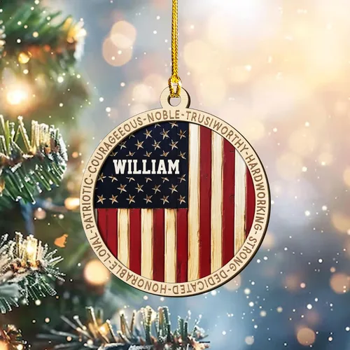 Vista 30 de Adornos de Navidad del ejército estadounidense, adorno de veterano para hombres y mujeres, adornos patrióticos para decoración de árbol de Navidad