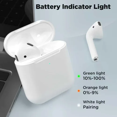 Vista 5 de Compatible with 1&2 Generation Airpod Charging Case, Wireless Airpod Replacement Case with Bluetooth Pairing Sync Button, Air Pods 1/2 Charging