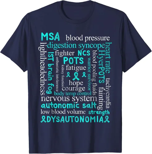 Vista 7 de Autonomic Disorders Teal Ribbon Camiseta para pacientes