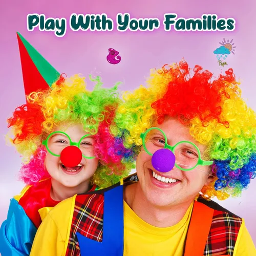 Vista 6 de Nezyo Marco redondo para anteojos sin lentes marco de juego anteojos de juguete elegantes sin lentes para disfraces de fiesta de Halloween regalos