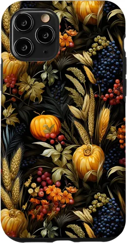 Vista 26 de iPhone 12 mini otoño hojas caídas calabaza especia cosecha feliz otoño caso