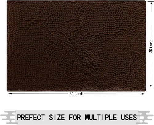 Vista 2 de BOANKODU Alfombras de baño de 20 x 31 pulgadas, ultra suaves y absorbentes, de secado rápido, lavables a máquina, alfombra de baño de felpilla