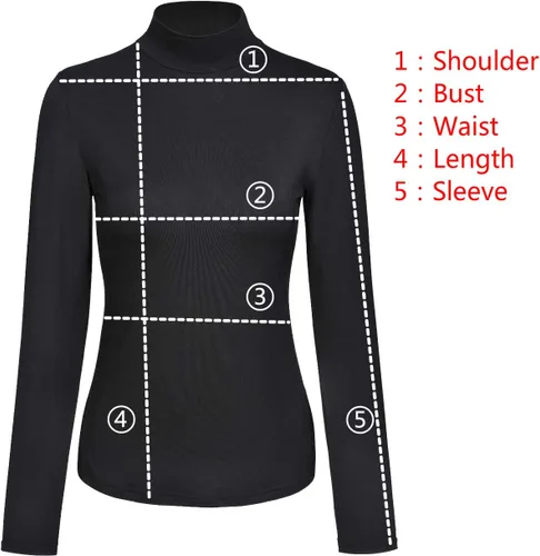 Vista 7 de Camisetas ajustadas de cuello alto falso para mujer, ligeras, de manga larga, capa base