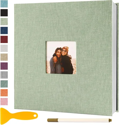 Vista 18 de Álbum de fotos autoadhesivo con páginas adhesivas para manualidades, álbumes de fotos magnéticos para fotos de 4x6, 5x7, 8x10, páginas adhesivas