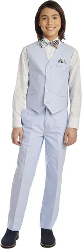 Vista 5 de Nautica Boys' 4-Piece Set with Dress Shirt, Bowtie, Vest and Pants