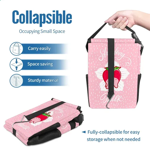 Vista 4 de Bote de basura plegable reutilizable e impermeable con tapa, cubo de basura automotriz, organizador interior del automóvil