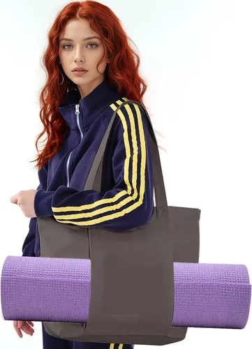 Vista 6 de Yoga Mat Bag for Women Canvas Bag with Yoga Mat Carrier Yoga Mat Bags for Workout Pilates Travel Beach and Gym