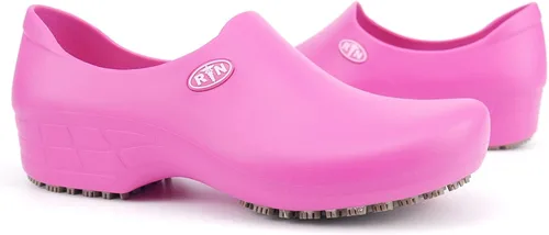 Vista 3 de Sticky Zapatos de lactancia para mujer, impermeables, antideslizantes, tema hospitalario, zuecos médicos para exfoliantes de sala de operaciones