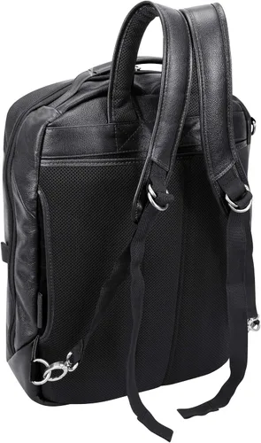Vista 6 de McKlein U Series East Side Mochila para portátil, cuero negro (18875)