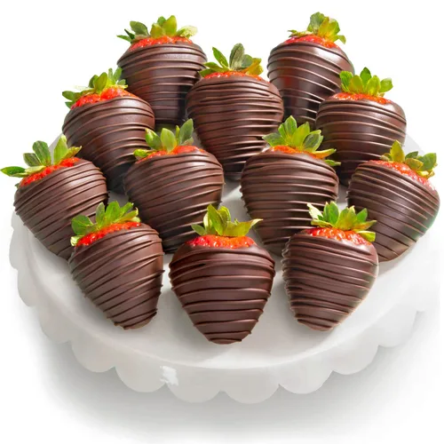 Vista 7 de Golden State - Fresas, cubiertas de chocolate, fruta, 6, deleite amargo, blanco y con leche.