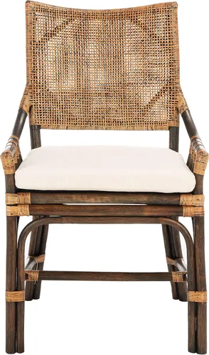 Vista 12 de SAFAVIEH Home Collection Donatella Tropical Coastal Honey & White Rattan Silla