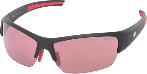 Vista 13 de Gafas de sol de golf para hombres y mujeres, gafas de sol deportivas sin montura con protección UV400 Bj810 Marco Negro Oro Rosa