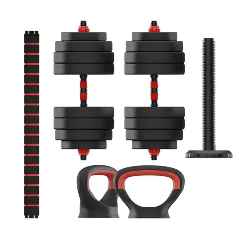 Vista 2 de Kit de Pesas Rusas y Mancuernas KSIX Negro 20 kg 19 piezas