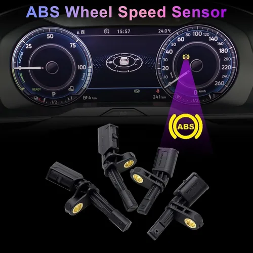 Vista 2 de SecosAutoparts Sensor de velocidad de rueda ABS delantera y trasera para VW Golf Beetle CC Jetta Passat Bora Fit para Audi TT Fit para Seat Leon