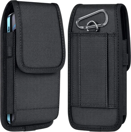 Vista 14 de ykooe Funda para Teléfono Móvil de Nylon con Hebilla Compatible con iPhone 17 16 15 14 13 12 11 y Modelos Pro, Samsung Galaxy S20 S21 S22 S23 S24