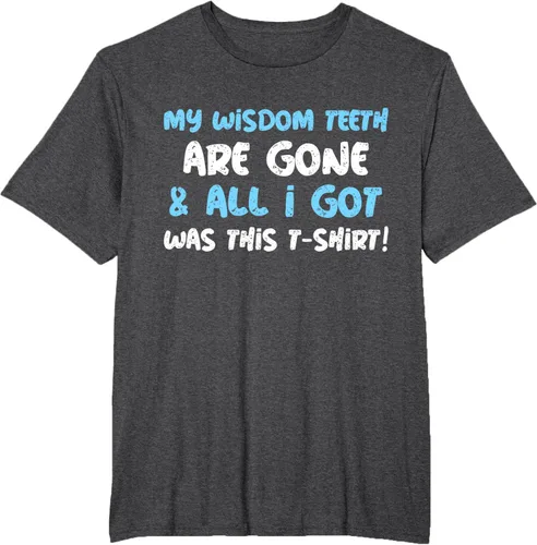 Vista 16 de My Wisdom Teeth Are Gone! Camiseta divertida de muelas del juicio, Negro