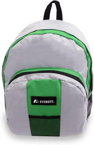 Vista 2 de Everest Equipaje Mochila con frontal y bolsillos laterales, VerdeGris), BP2072-GRNGRY