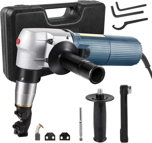 Vista 11 de VEVOR Nibbler de metal eléctrico de 380 W, cortador de metal, 1800 rpm, rotor de alta velocidad de 0.07 pulgadas/0.071 in de grosor, 220 V
