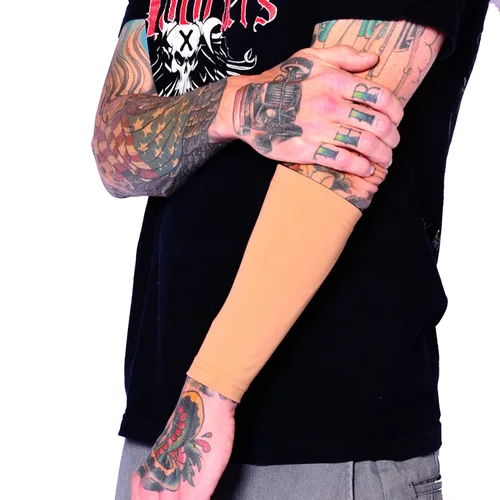 Vista 19 de Tat2X, manga para cubrir tatuajes Ink Armor Premium, manga para antebrazo de 9 pulgadas (manga simple)