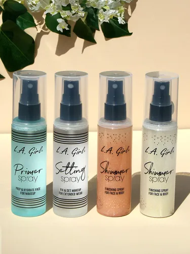 Vista 5 de L.A. Girl Spray con Brillo, 2.7 onzas líquidas, Oro Oro Rosa