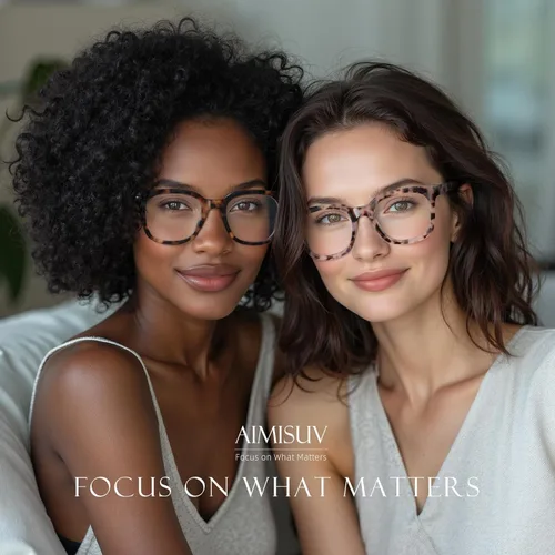 Vista 2 de Reading Glasses for Women Men - Blue Light Blocking Magnifying Readers,Square Anti-Glare Computer Eyeglasses Multi-01