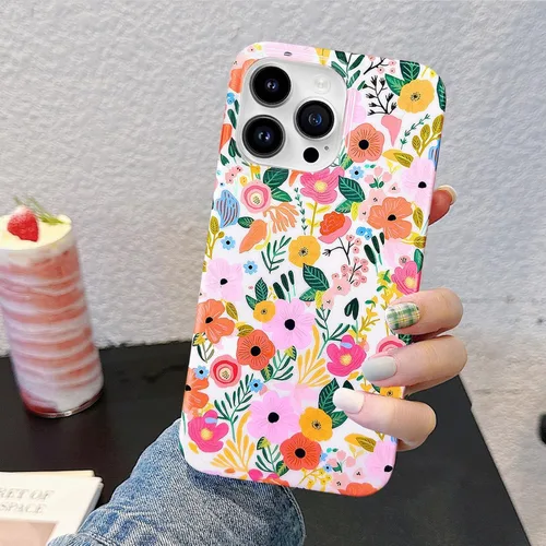 Vista 3 de J.west Funda compatible con iPhone 11 Pro Max 6.5, suave a prueba de golpes, bonita funda protectora floral para mujer, diseño de patrón de flores