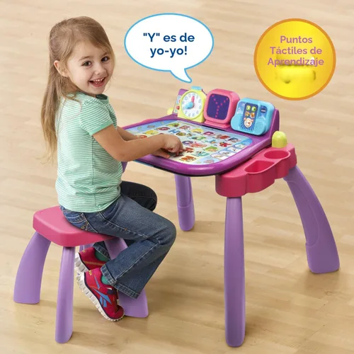 Vista 3 de VTech Escritorio de actividades Touch and Learn (embalaje sin frustraciones), morado