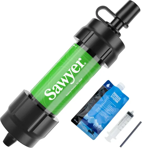 Vista 12 de Sawyer Products SP350 Sistema de filtración de agua Mini, solo filtro y émbolo de limpieza, individual, morado