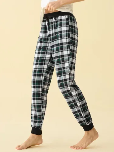 Vista 2 de Latuza Pantalones de pijama de franela de algodón para mujer