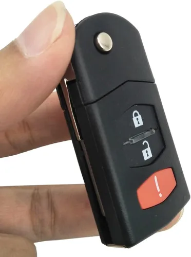 Vista 3 de Horande Funda de llave de repuesto plegable para Mazda 3 6 CX3 CX5 CX7 CX9 RX8 Speed 3, funda de llave de entrada sin llave (3 botones)