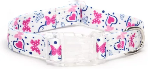 Vista 15 de Serijoars Collar de perro para cachorros con estampado floral para perros pequeños, medianos y grandes, con hebilla de liberación rápida para niñas