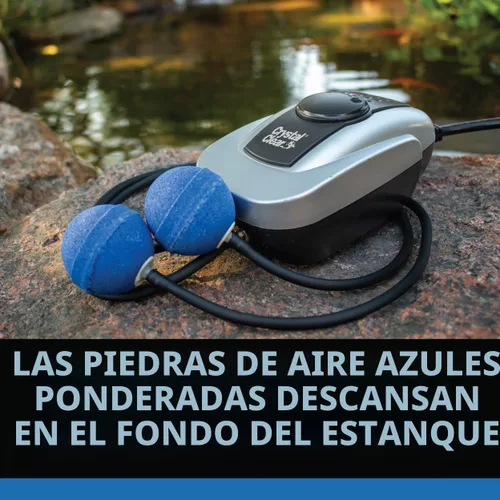 Vista 5 de Airmax PondAir - Kits de aireación. Whisper Quiet oxygenation system adds oxygen using outdoor aerator compressor pump, tubing & 2 submersible air