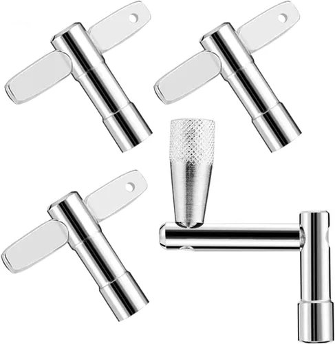Vista 10 de EASTROCK - Juego de 3 piezas de llave de afinación de tambor con broca de taladro, llave de percusión para accesorios de tambor