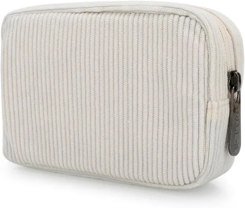 Vista 22 de Bolsa de maquillaje E-Tree, estuche mediano de viaje con cremallera para bolso, estuche de cosméticos con cepillo para el cuidado de la piel