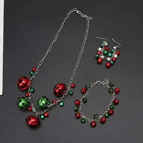 Vista 5 de Long tiantian - Juego de 4 piezas de joyería de campanas de Navidad, diseño clásico