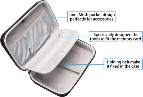 Vista 4 de LTGEM - Funda rígida para tablet Leapfrog LeapPad Ultimate Ready, color negro y gris Bolsa protectora de viaje, bolsa de almacenamiento