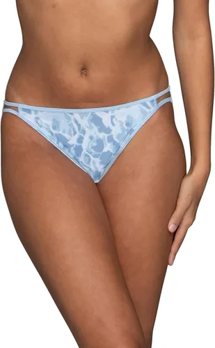 Vista 32 de Vanity Fair Bragas de bikini con tira para mujer, Illumination, con elástico sedoso y ribete de satén Paquete de 3 Negro (Midnight Black)