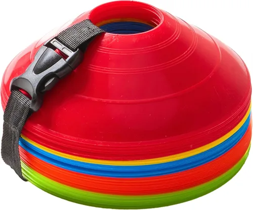 Vista 8 de Conos de fútbol flexibles (juego de 60/50/40/25) con bolsa de malla y correa, conos deportivos para fútbol, baloncesto, equipo de entrenamiento