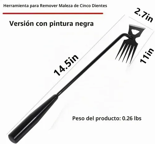 Vista 6 de Herramienta de eliminación de malezas, nuevas herramientas de deshierbe de jardín, herramienta de desmalezadora manual de acero al manganeso
