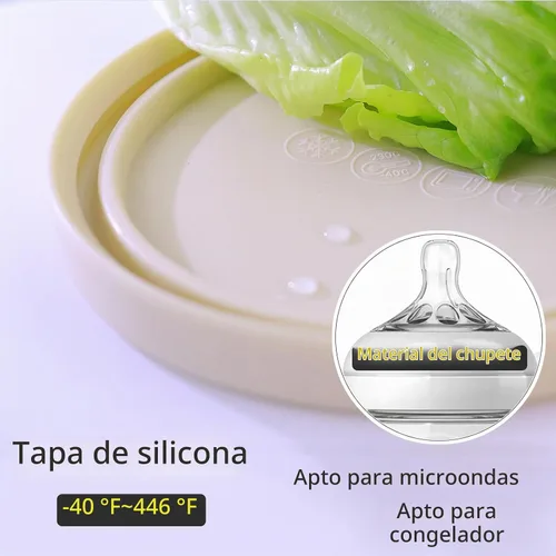 Vista 7 de Recipiente de vidrio de 16 onzas con tapa de silicona, recipiente de almacenamiento de alimentos de vidrio, transparente, recipientes