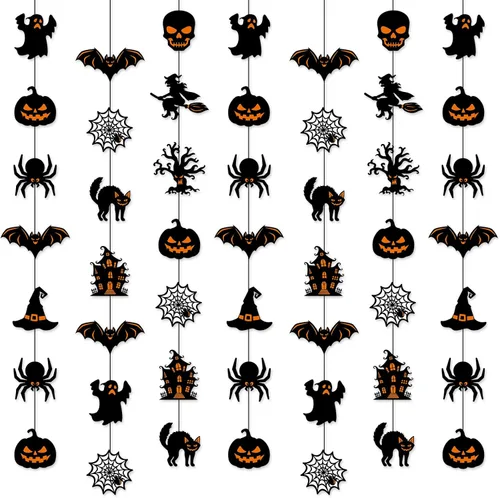 Vista 10 de Ceenna 8 piezas de decoración colgante de otoño hojas de arce colgantes