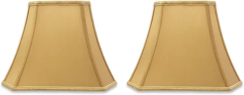 Vista 16 de Royal Designs, Inc. Sombra de lámpara de campana con corte rectangular, diseño de araña, cáscara de huevo, 8 x 14 x 10.6, 2 Pk, DSO-68-14EG-2