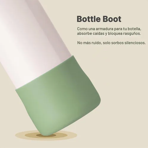 Vista 2 de Funda de silicona antideslizante para botella de agua Owala de 24/32/40 oz, cubierta protectora para la parte inferior de la botella de acero Palta